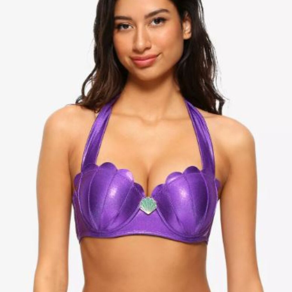 Disney The Little Mermaid Sea Shell Swim Top- BNWT